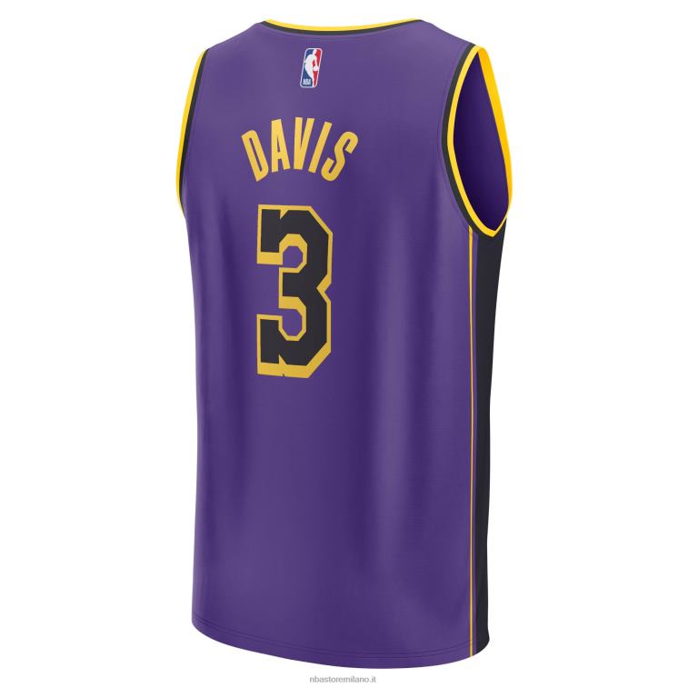NBA 00F2L1507 los angeles lakers anthony davis viola fast break replica giocatore maglia
