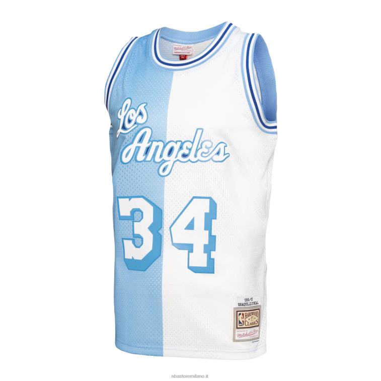 NBA 00F2L150 los angeles lakers shaquille o\'neal maglia swingman divisa in legno duro classico blu polvere / bianco