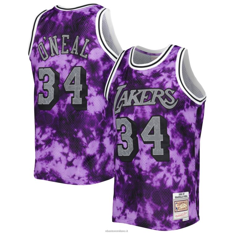 NBA 00F2L1620 los angeles lakers shaquille o'neal mitchell & ness viola galassia swingman jersey