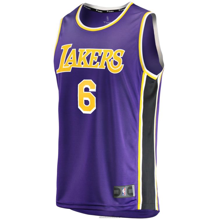 NBA 00F2L1739 los angeles lakers lebron james viola n. 6 maglia giocatore replica fast break