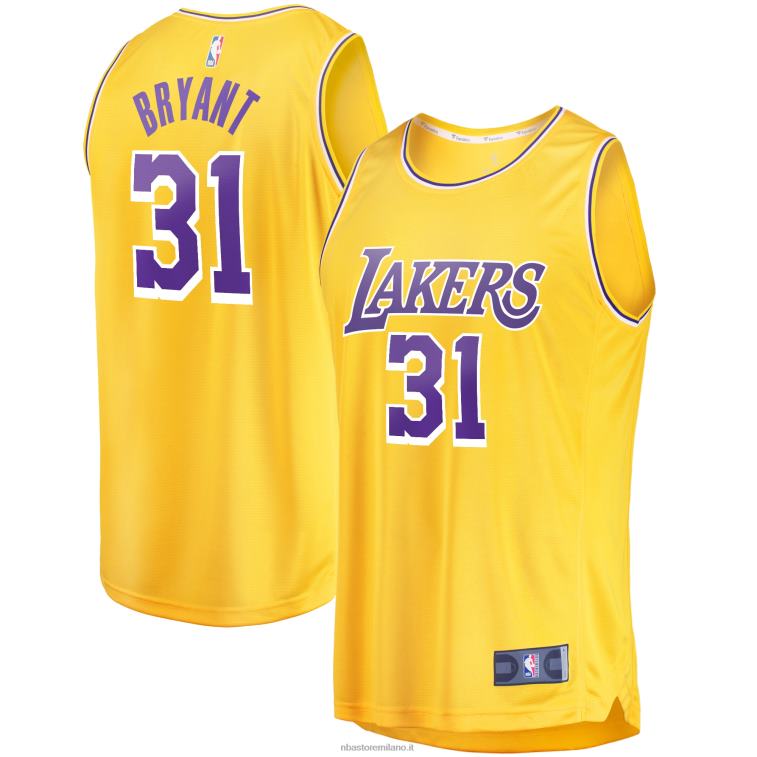 NBA 00F2L1767 los angeles lakers thomas bryant oro maglia replica fast break