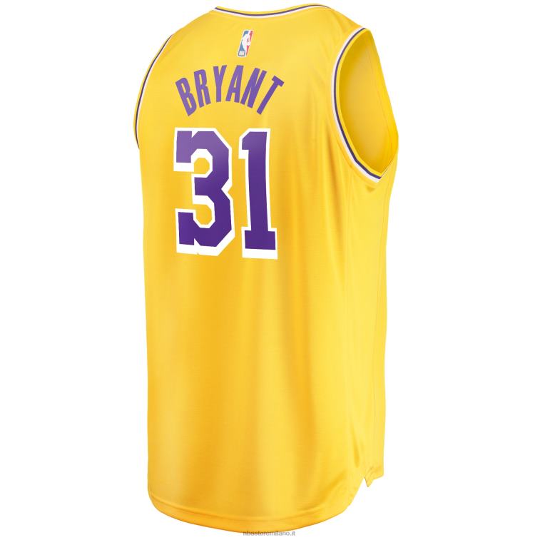 NBA 00F2L1767 los angeles lakers thomas bryant oro maglia replica fast break