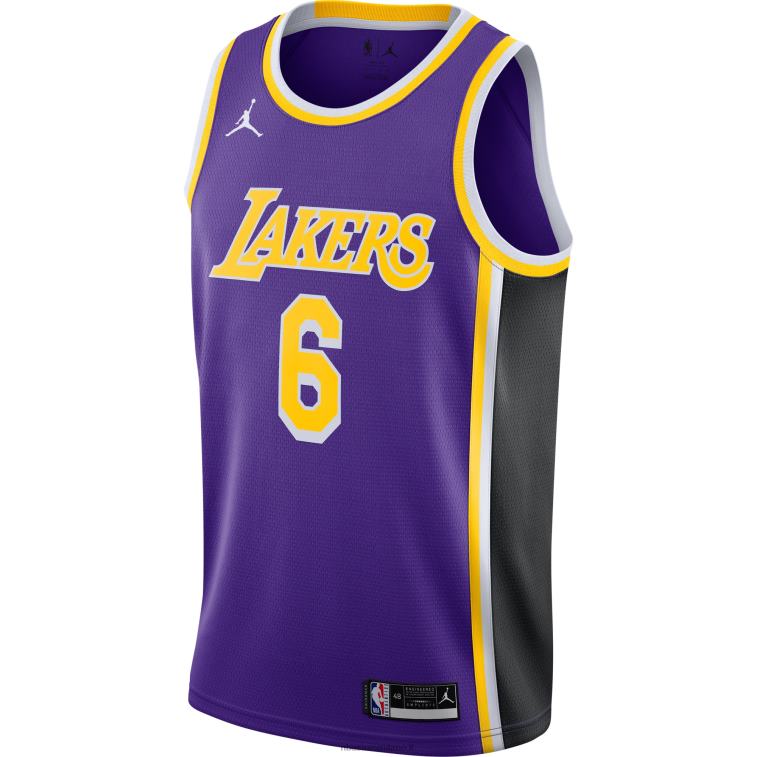 NBA 00F2L179 los angeles lakers lebron james jordan marca viola # 6 swingman player jersey