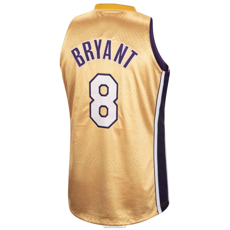 NBA 00F2L1924 los angeles lakers kobe bryant mitchell & ness maglia reversibile autentica oro/viola