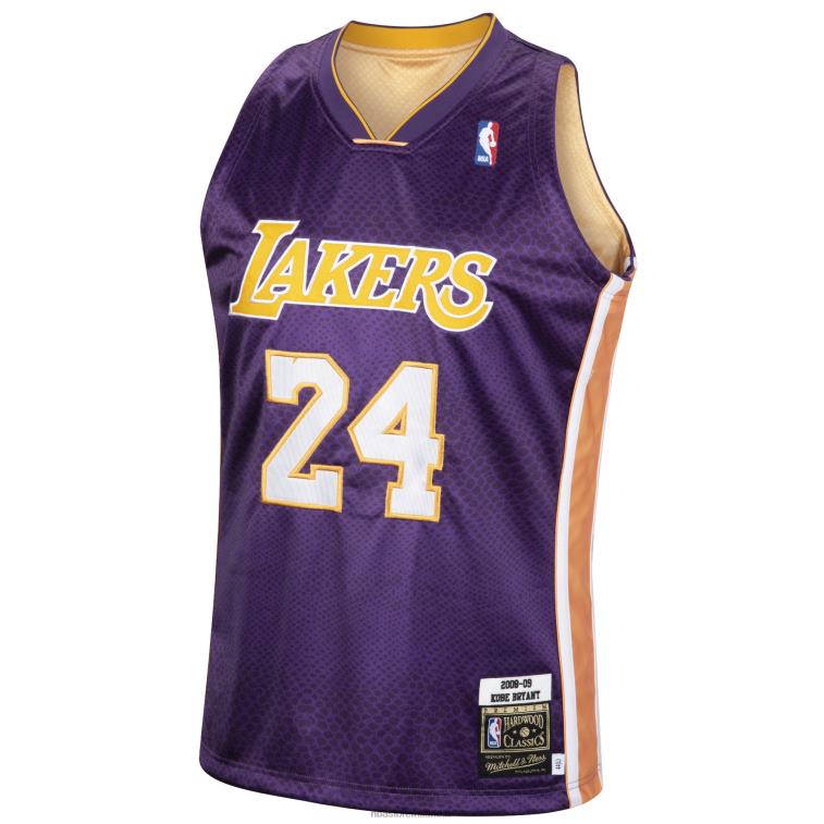 NBA 00F2L1924 los angeles lakers kobe bryant mitchell & ness maglia reversibile autentica oro/viola