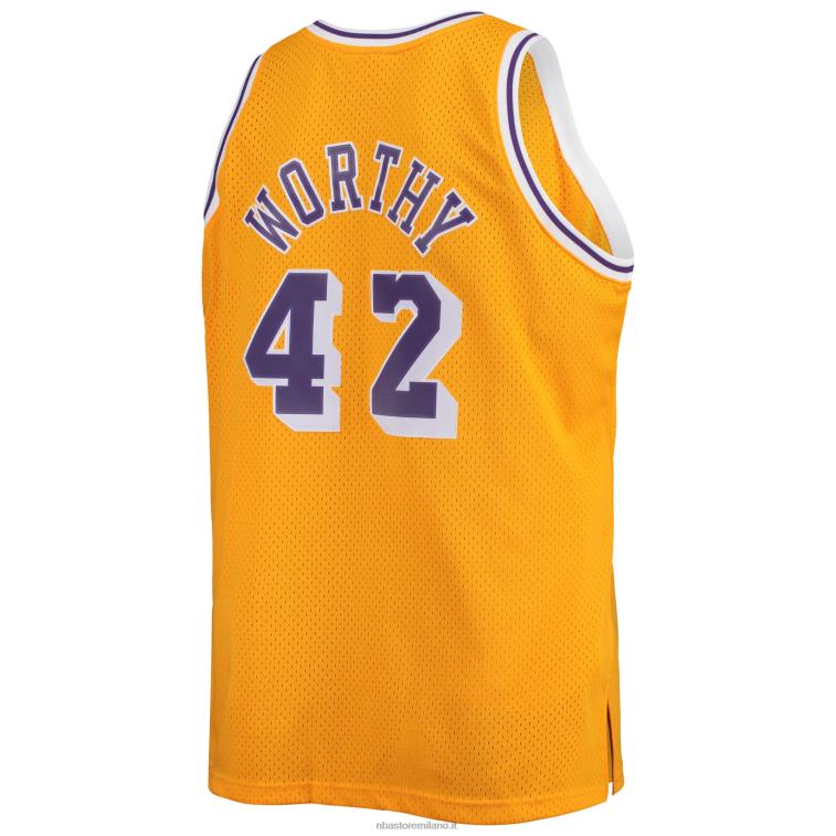 NBA 00F2L2065 los angeles lakers james degno mitchell & ness oro big & tall hardwood classici maglia swingman