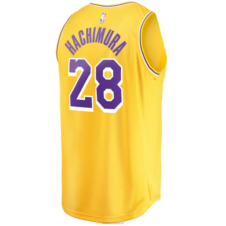 NBA 00F2L226 los angeles lakers rui hachimura oro maglia da giocatore fast break