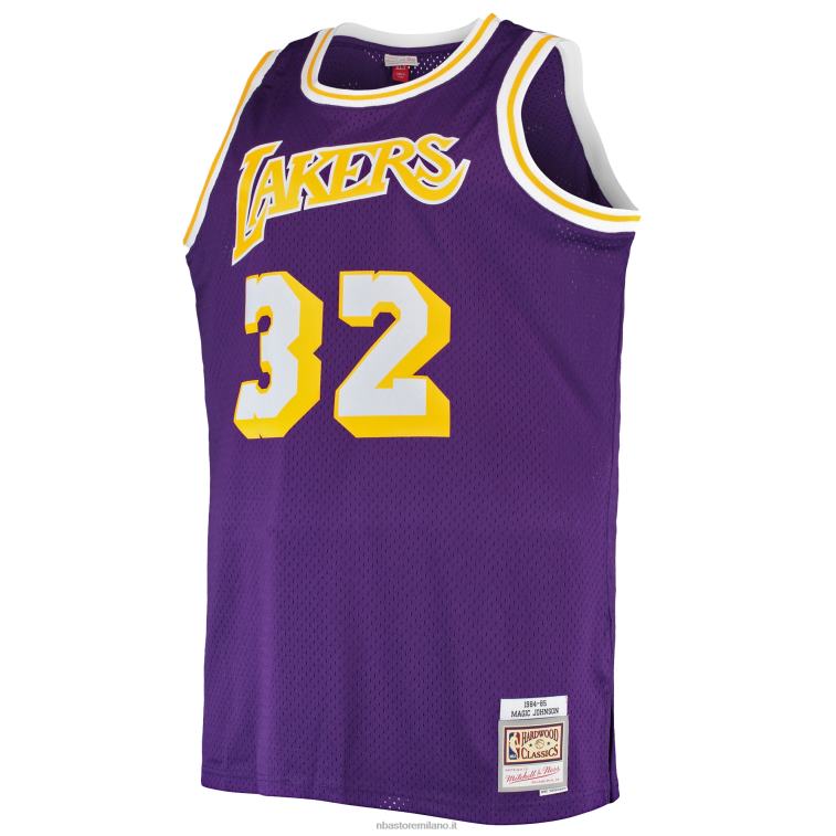 NBA 00F2L246 los angeles lakers magia johnson mitchell & ness viola big & tall hardwood classici maglia swingman