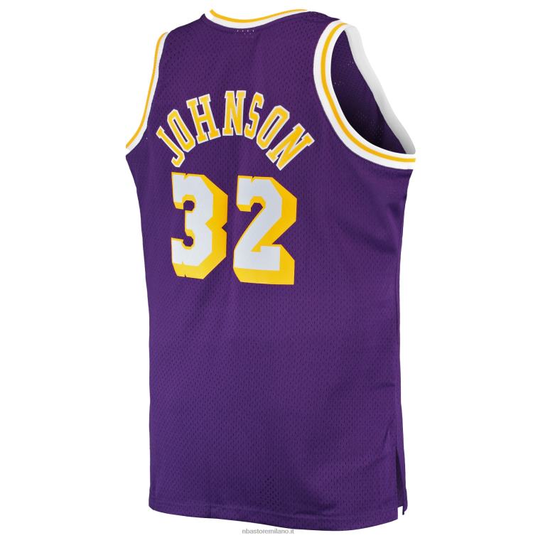 NBA 00F2L246 los angeles lakers magia johnson mitchell & ness viola big & tall hardwood classici maglia swingman