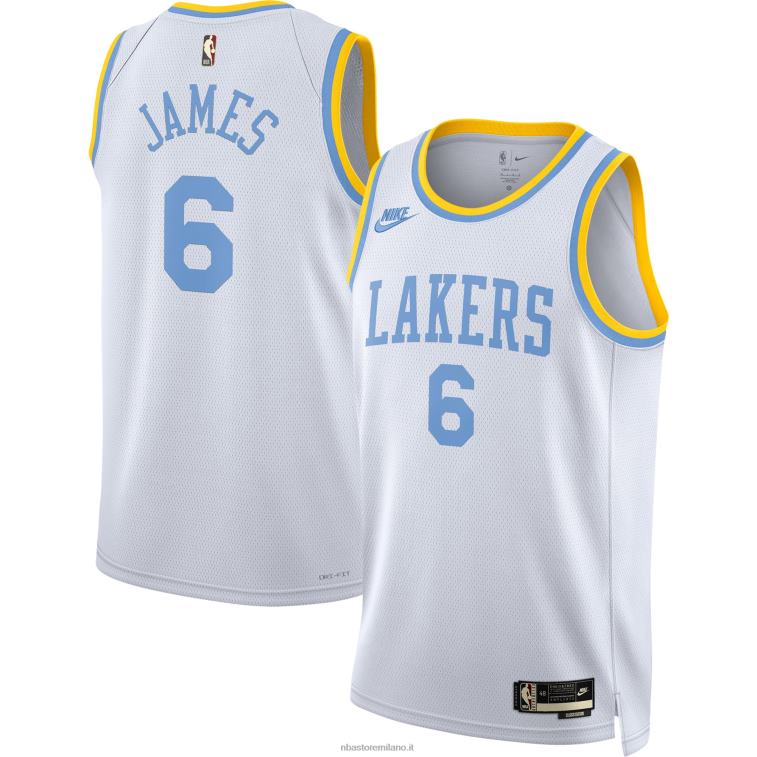 NBA 00F2L25 los angeles lakers lebron james nike maglia bianca swingman