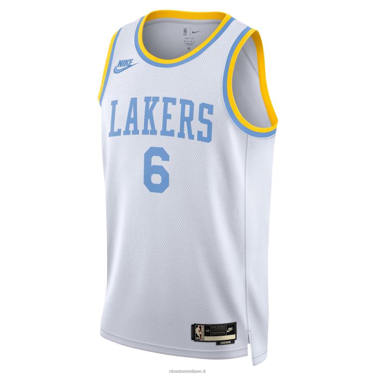 NBA 00F2L25 los angeles lakers lebron james nike maglia bianca swingman