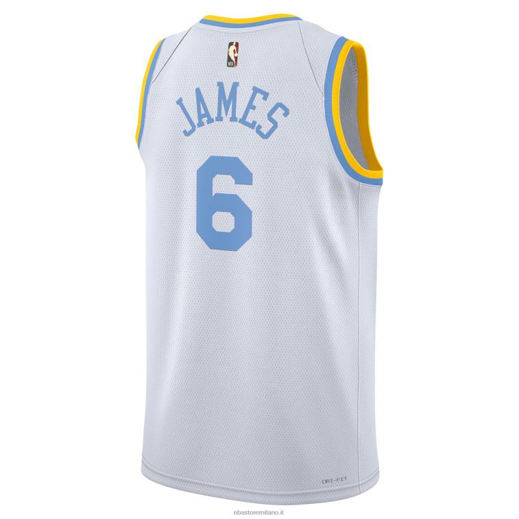 NBA 00F2L25 los angeles lakers lebron james nike maglia bianca swingman