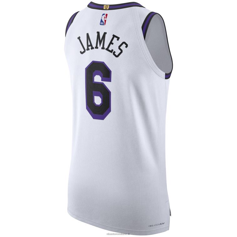 NBA 00F2L261 maglia los angeles lakers lebron james nike bianca autentica