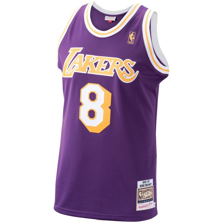 NBA 00F2L2729 los angeles lakers kobe bryant mitchell & ness viola classici in legno autentico giocatore maglia