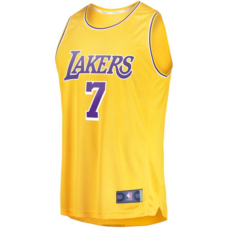 NBA 00F2L2747 los angeles lakers troy brown jr. maglia oro contropiede replica
