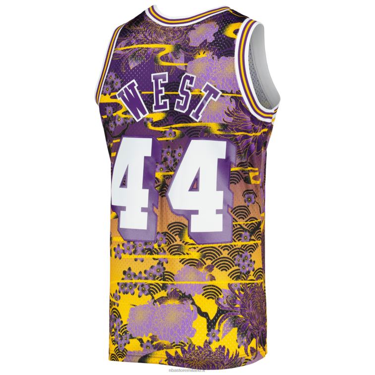 NBA 00F2L2855 los angeles lakers jerry west viola hardwood classici maglia swingman capodanno lunare