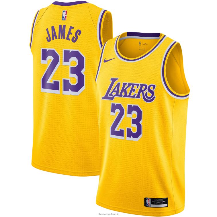 NBA 00F2L28 maglia los angeles lakers lebron james nike gold swingman