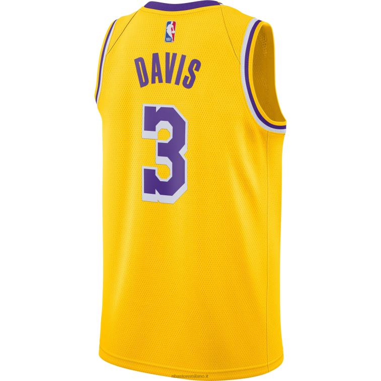 NBA 00F2L333 los angeles lakers anthony davis maglia swingman oro nike
