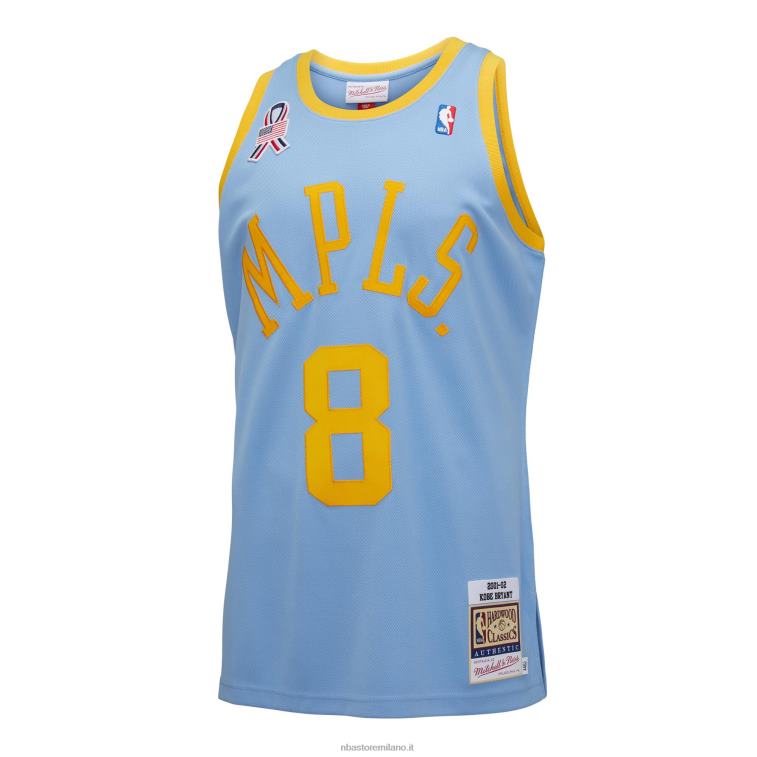 NBA 00F2L353 los angeles lakers kobe bryant mitchell & ness maglia autentica dei classici del legno duro blu chiaro
