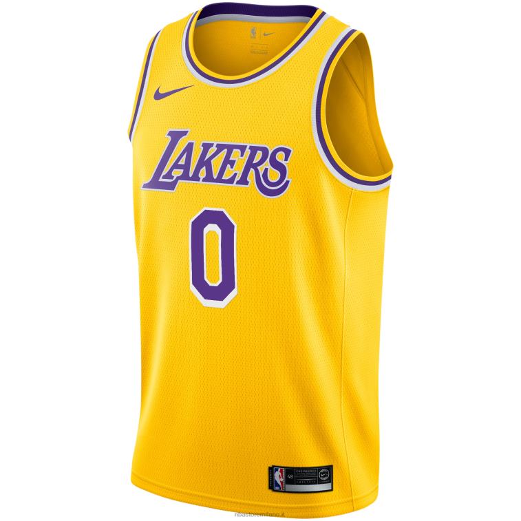 NBA 00F2L3897 los angeles lakers russell westbrook maglia giocatore swingman oro nike