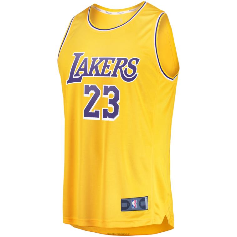 NBA 00F2L4346 los angeles lakers lebron james oro maglia replica giocatore fast break