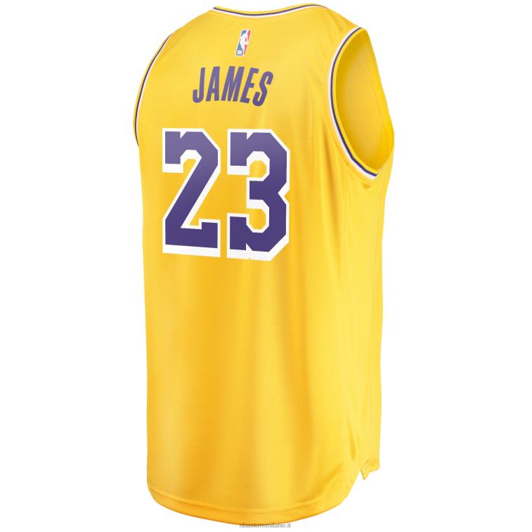 NBA 00F2L4346 los angeles lakers lebron james oro maglia replica giocatore fast break