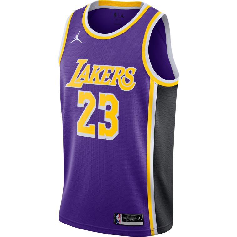 NBA 00F2L4776 los angeles lakers lebron james jordan marca maglia swingman viola