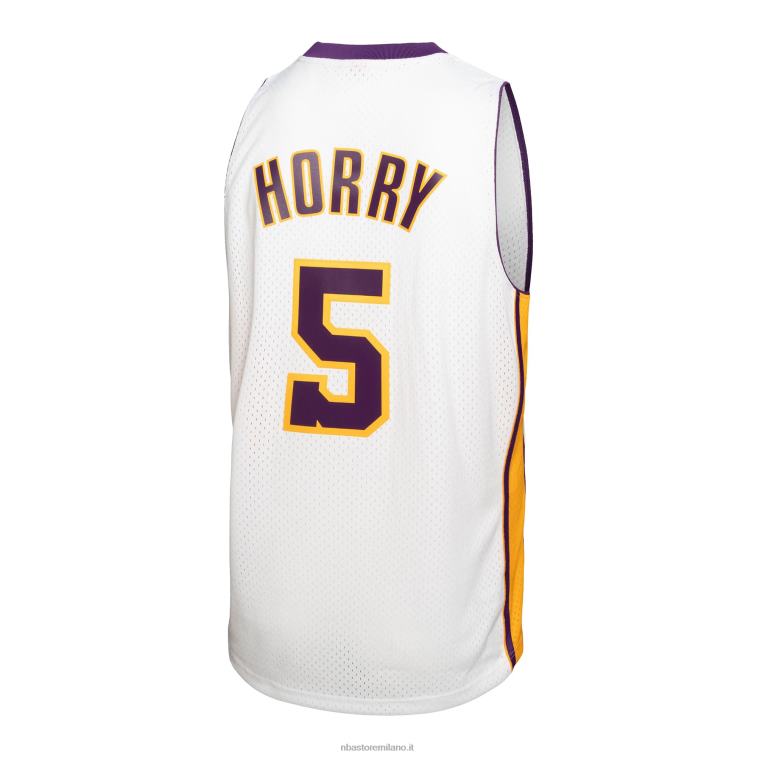 NBA 00F2L5607 los angeles lakers robert horry mitchell & ness bianco legno duro classici maglia swingman