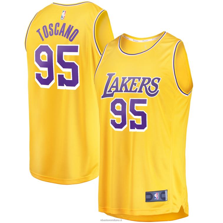 NBA 00F2L5712 los angeles lakers juan toscano-anderson maglia oro fast break replica