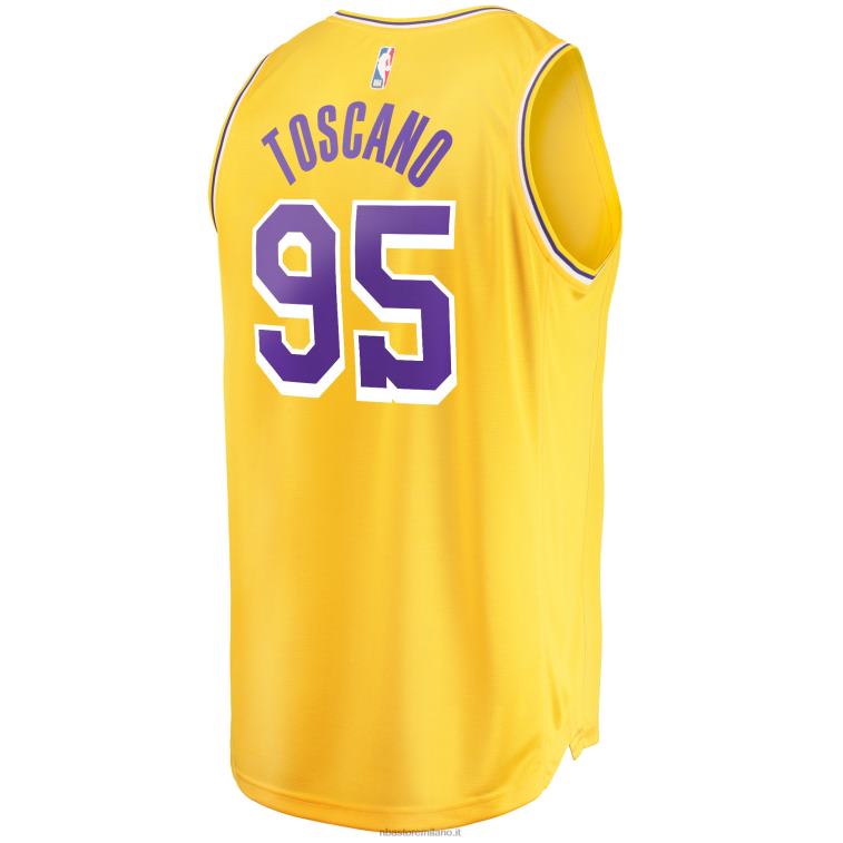 NBA 00F2L5712 los angeles lakers juan toscano-anderson maglia oro fast break replica