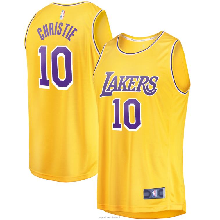 NBA 00F2L6012 los angeles lakers max christie gold fast break replica maglia giocatore - icona