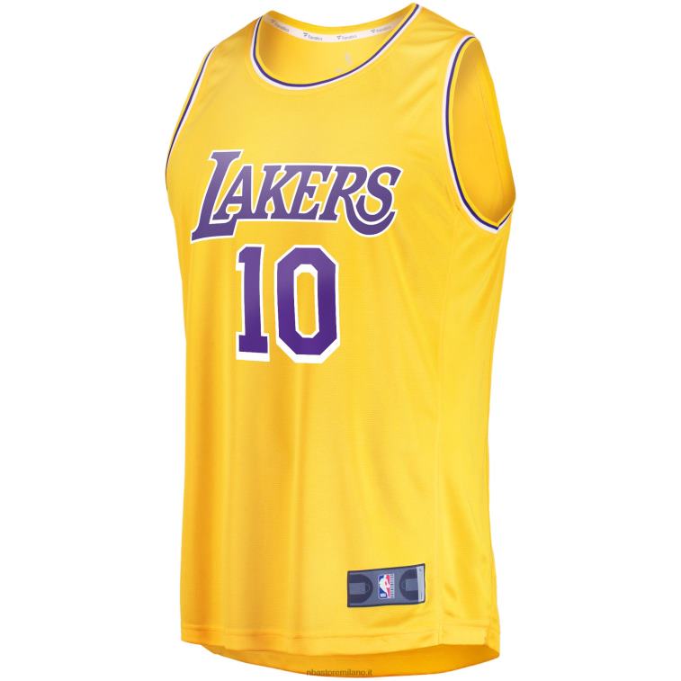 NBA 00F2L6012 los angeles lakers max christie gold fast break replica maglia giocatore - icona