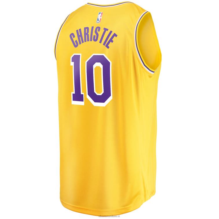 NBA 00F2L6012 los angeles lakers max christie gold fast break replica maglia giocatore - icona