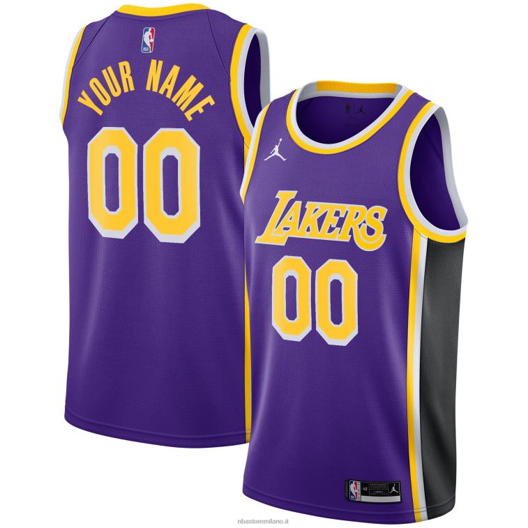 NBA 00F2L6317 los angeles lakers jordan marca maglia viola swingman personalizzata