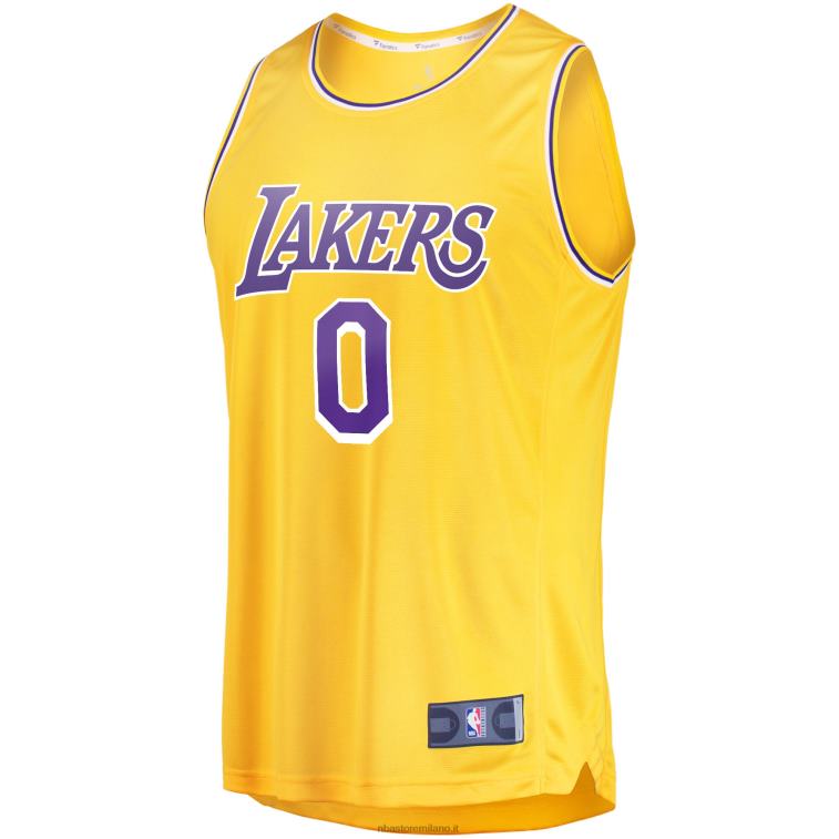 NBA 00F2L6638 los angeles lakers russell westbrook maglia giocatore di contropiede oro