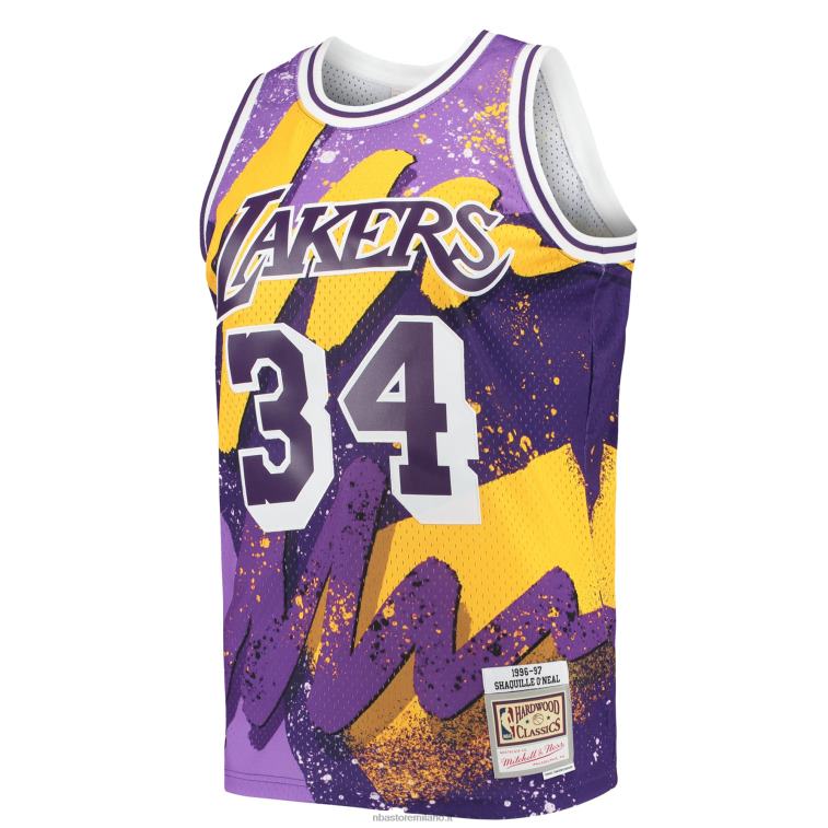 NBA 00F2L6937 los angeles lakers shaquille o\'neal viola hardwood classici hyper hoops swingman jersey