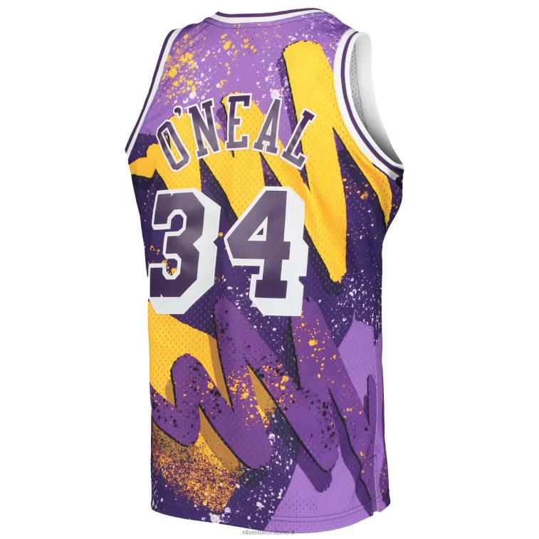 NBA 00F2L6937 los angeles lakers shaquille o\'neal viola hardwood classici hyper hoops swingman jersey