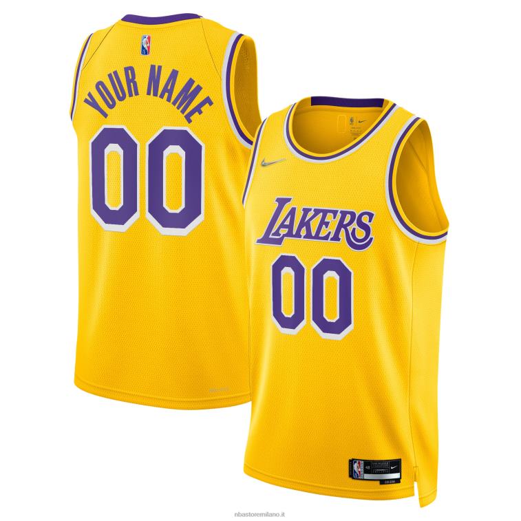 NBA 00F2L695 maglia personalizzata los angeles lakers nike gold diamond swingman