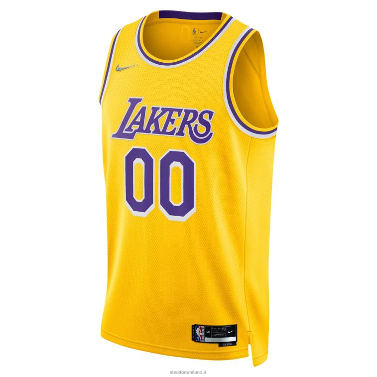 NBA 00F2L695 maglia personalizzata los angeles lakers nike gold diamond swingman