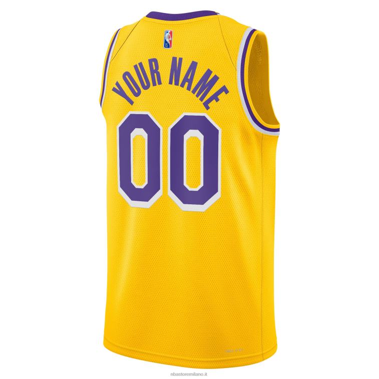 NBA 00F2L695 maglia personalizzata los angeles lakers nike gold diamond swingman