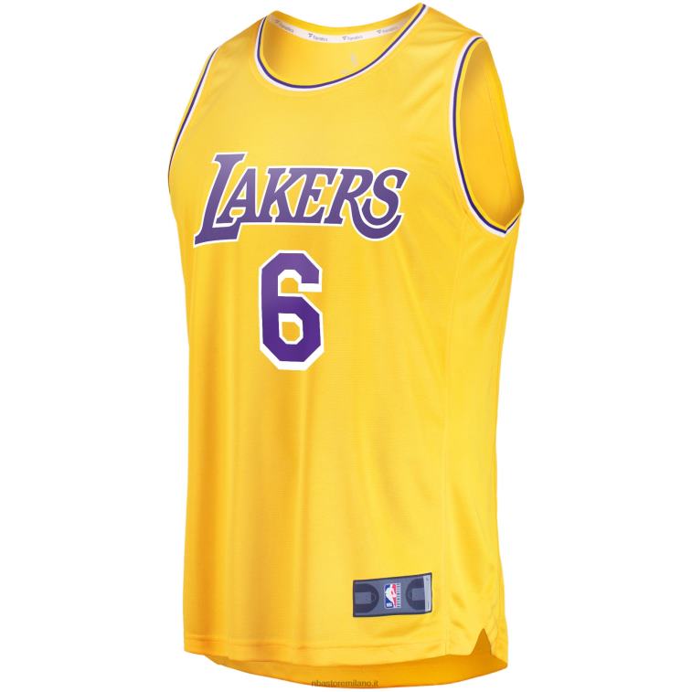 NBA 00F2L72 maglia los angeles lakers lebron james oro contropiede replica