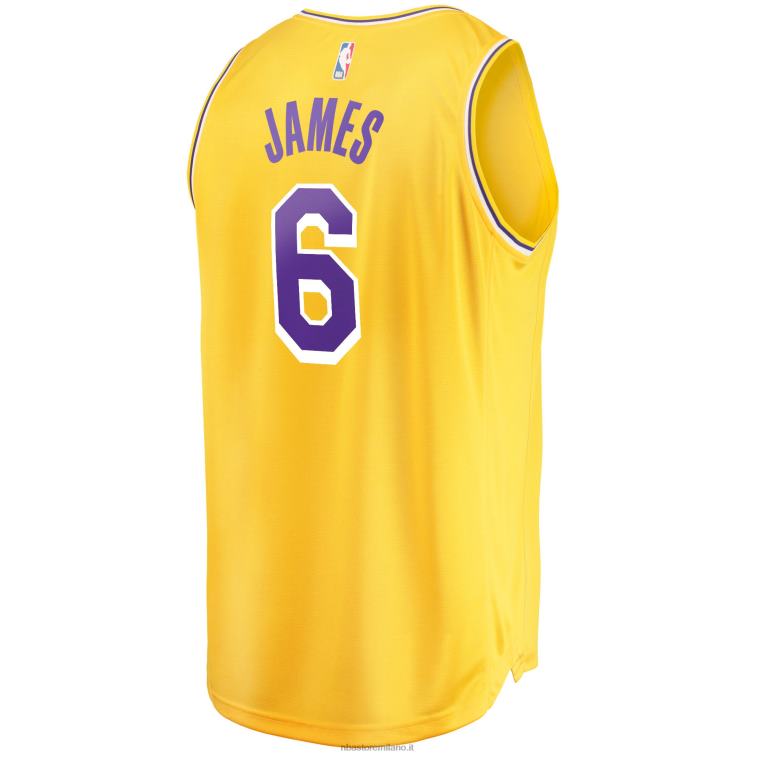 NBA 00F2L72 maglia los angeles lakers lebron james oro contropiede replica