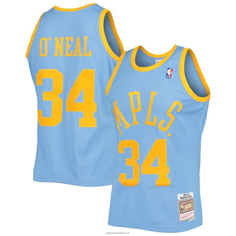 NBA 00F2L774 los angeles lakers shaquille o\'neal maglia swingman mitchell & ness blu polvere hardwood classics