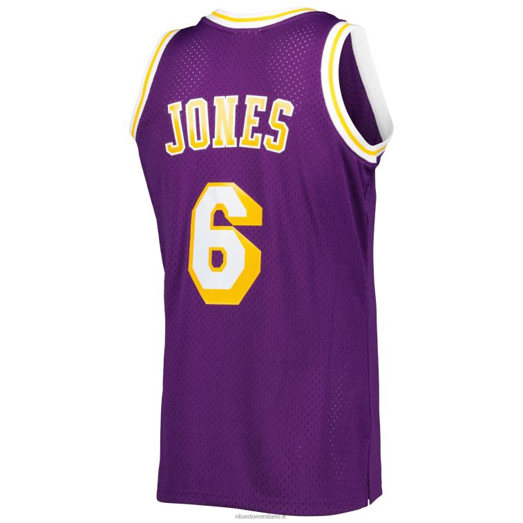 NBA 00F2L8714 los angeles lakers eddie jones mitchell & ness viola hardwood classici maglia swingman
