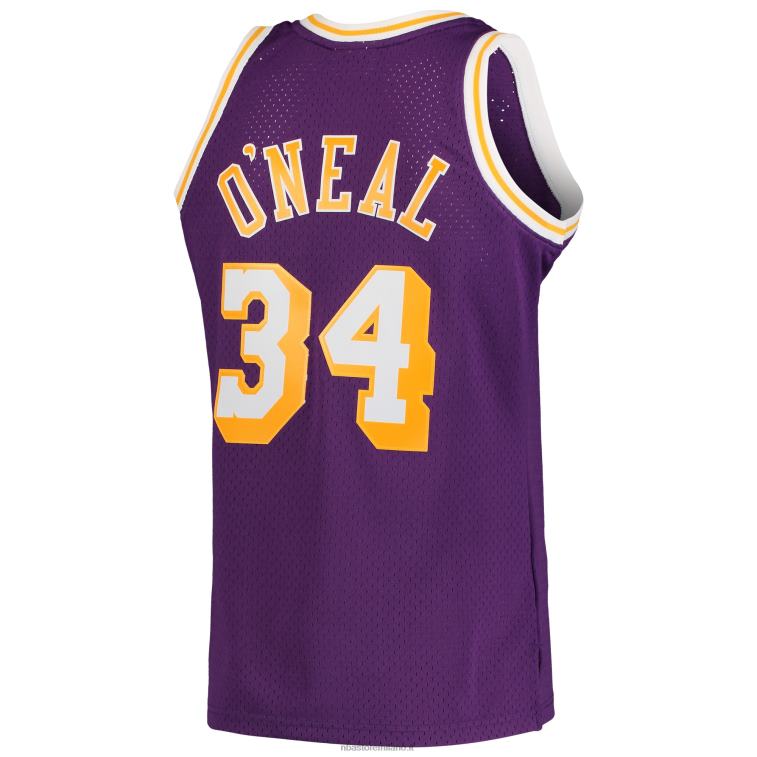 NBA 00F2L897 los angeles lakers shaquille o\'neal mitchell & ness viola hardwood classici maglia swingman