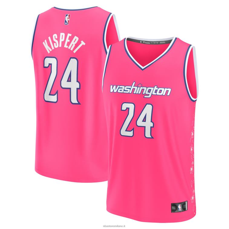 NBA 00F2L1774 Washington Wizards corey kispert maglia fastbreak rosa