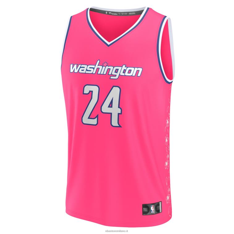 NBA 00F2L1774 Washington Wizards corey kispert maglia fastbreak rosa