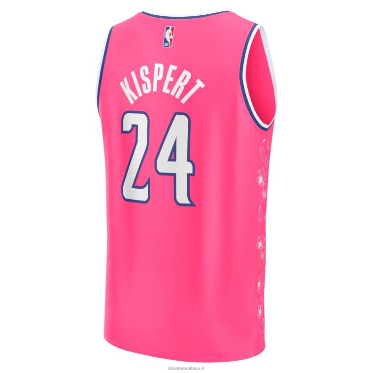 NBA 00F2L1774 Washington Wizards corey kispert maglia fastbreak rosa