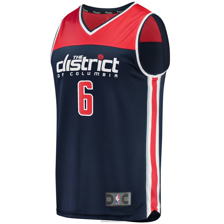 NBA 00F2L2130 Washington Wizards Kristaps Porzingis maglia replica fast break blu navy
