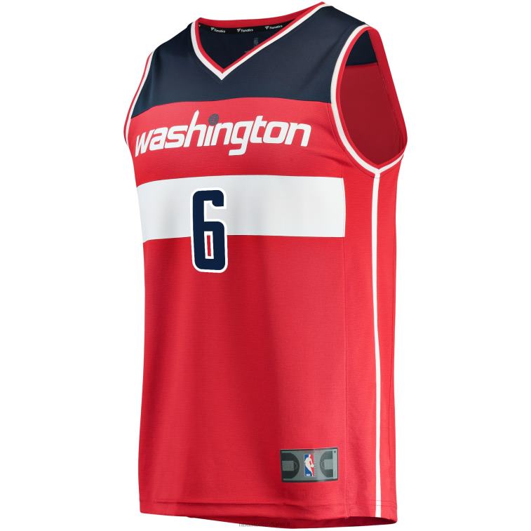 NBA 00F2L2316 Washington Wizards Kristaps Porzingis maglia replica fast break rossa